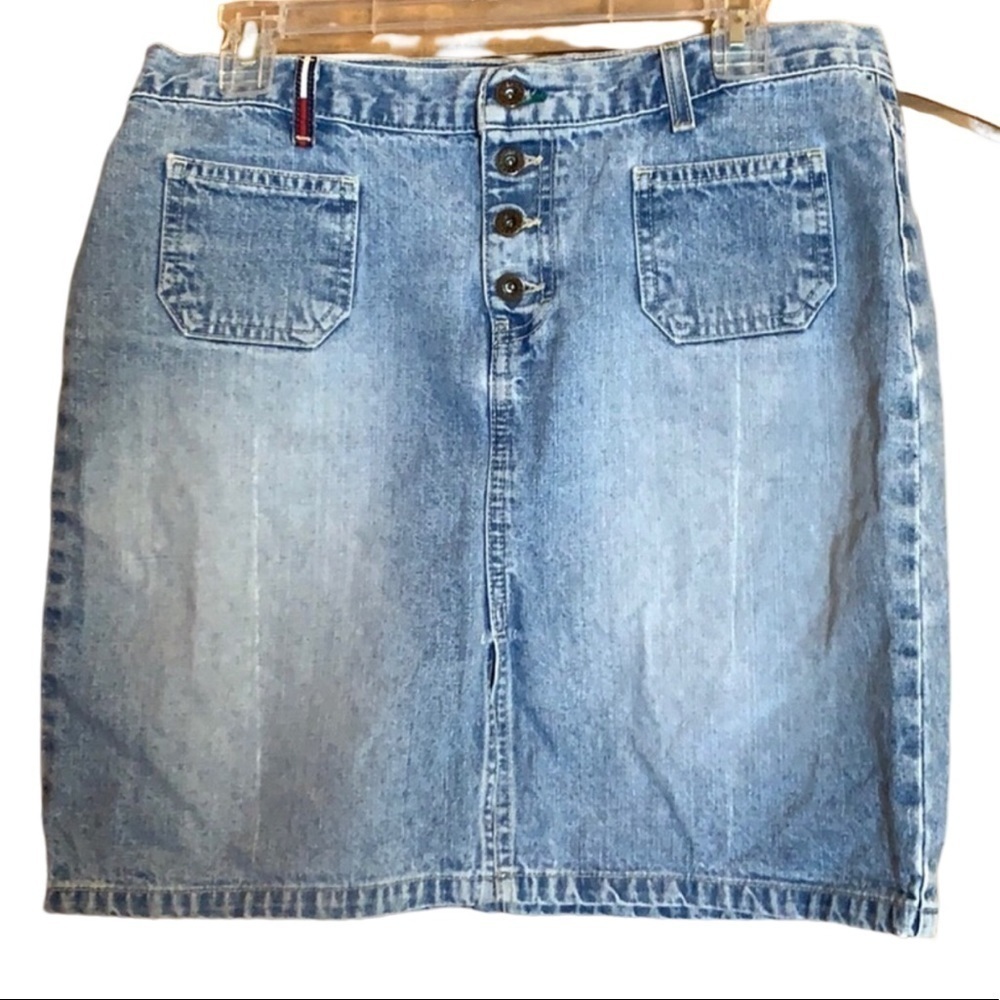 Vintage Tommy Hilfiger denim jean skirt Size 11